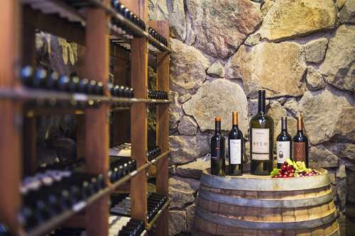 Wine Bottles in the wine cellar